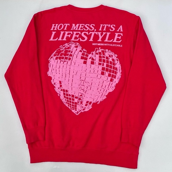 Hot Mess With Alix Earle Crewneck Sweatshirt Size Adult Large New Without Tags - Picture 1 of 6